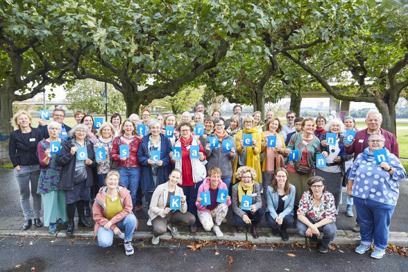 Gemeinsame Zertifizierung der Kita-NaturbotschafterInnen aus NRW am 27.09.2022 in Düsseldorf (Foto: Saskia Ketz)